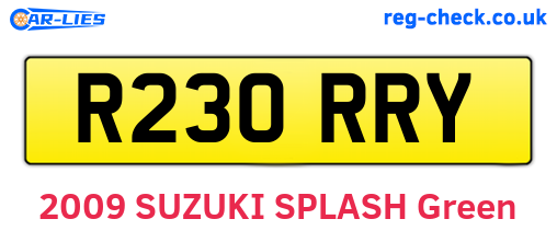R230RRY are the vehicle registration plates.