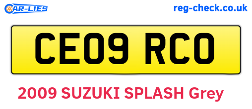 CE09RCO are the vehicle registration plates.