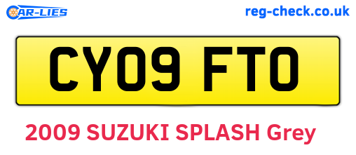 CY09FTO are the vehicle registration plates.