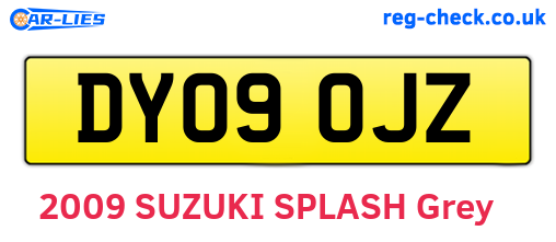 DY09OJZ are the vehicle registration plates.