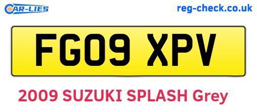 FG09XPV are the vehicle registration plates.