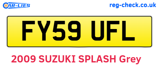 FY59UFL are the vehicle registration plates.