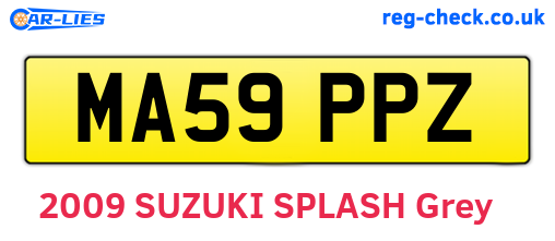 MA59PPZ are the vehicle registration plates.