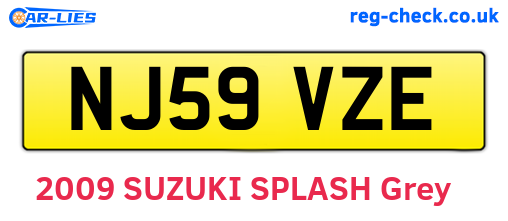 NJ59VZE are the vehicle registration plates.