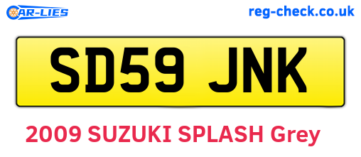 SD59JNK are the vehicle registration plates.