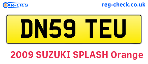 DN59TEU are the vehicle registration plates.