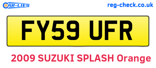 FY59UFR are the vehicle registration plates.
