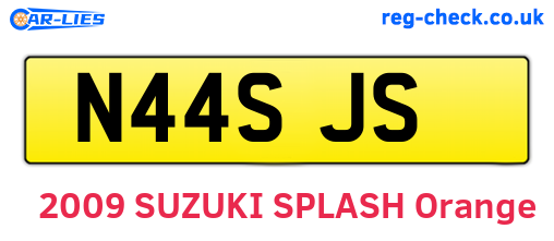 N44SJS are the vehicle registration plates.