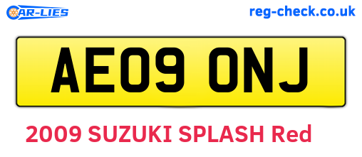AE09ONJ are the vehicle registration plates.