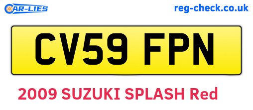 CV59FPN are the vehicle registration plates.