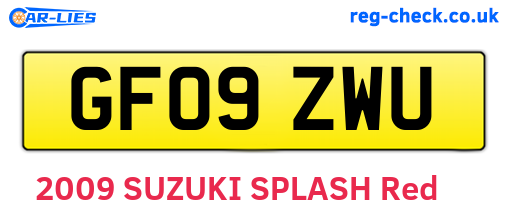 GF09ZWU are the vehicle registration plates.