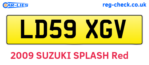 LD59XGV are the vehicle registration plates.