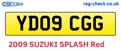 YD09CGG are the vehicle registration plates.