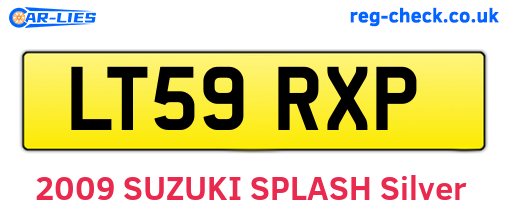 LT59RXP are the vehicle registration plates.