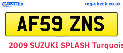 AF59ZNS are the vehicle registration plates.