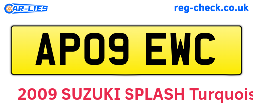 AP09EWC are the vehicle registration plates.