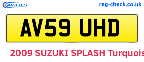 AV59UHD are the vehicle registration plates.