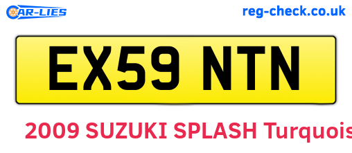 EX59NTN are the vehicle registration plates.