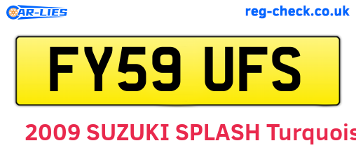 FY59UFS are the vehicle registration plates.