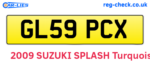 GL59PCX are the vehicle registration plates.