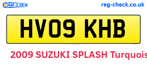 HV09KHB are the vehicle registration plates.