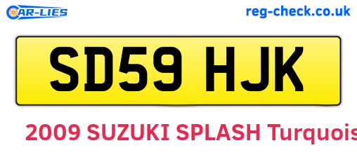 SD59HJK are the vehicle registration plates.