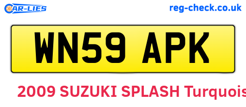WN59APK are the vehicle registration plates.