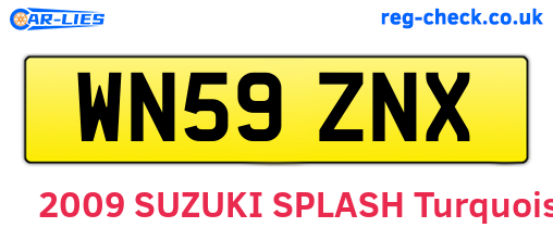 WN59ZNX are the vehicle registration plates.
