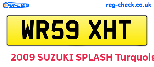 WR59XHT are the vehicle registration plates.