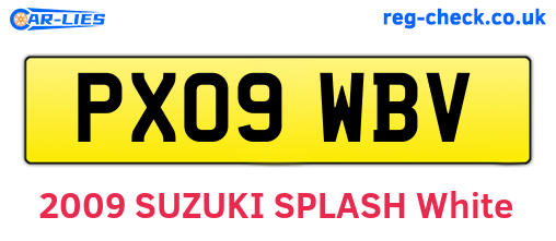 PX09WBV are the vehicle registration plates.