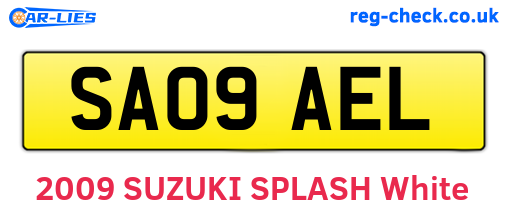 SA09AEL are the vehicle registration plates.