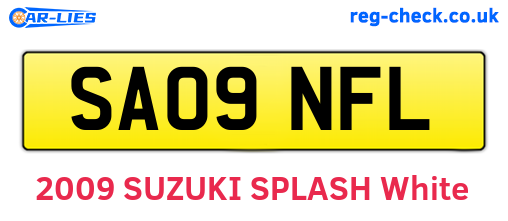 SA09NFL are the vehicle registration plates.