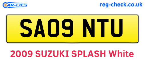 SA09NTU are the vehicle registration plates.