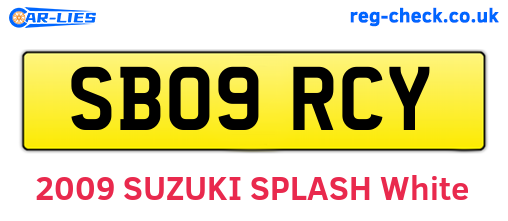 SB09RCY are the vehicle registration plates.