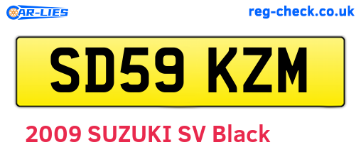 SD59KZM are the vehicle registration plates.