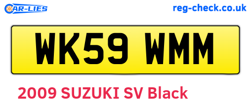 WK59WMM are the vehicle registration plates.