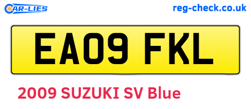 EA09FKL are the vehicle registration plates.