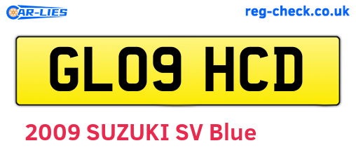 GL09HCD are the vehicle registration plates.