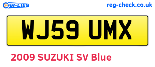 WJ59UMX are the vehicle registration plates.