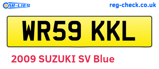 WR59KKL are the vehicle registration plates.
