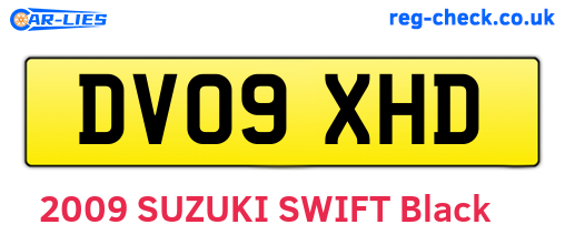 DV09XHD are the vehicle registration plates.