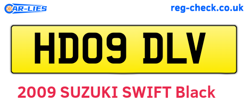 HD09DLV are the vehicle registration plates.