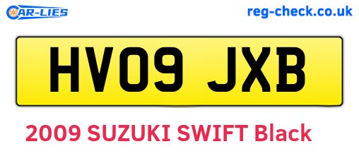 HV09JXB are the vehicle registration plates.