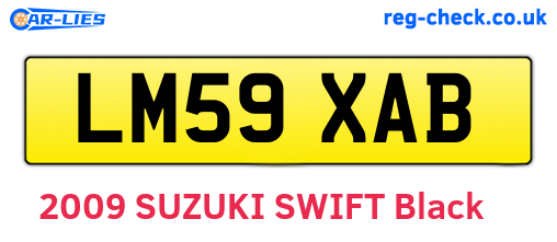 LM59XAB are the vehicle registration plates.