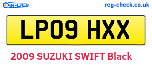 LP09HXX are the vehicle registration plates.
