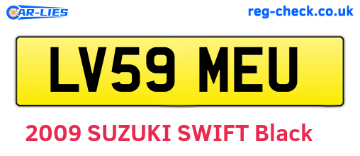 LV59MEU are the vehicle registration plates.