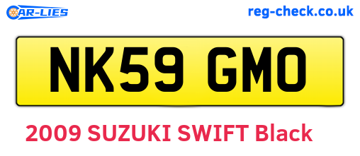 NK59GMO are the vehicle registration plates.