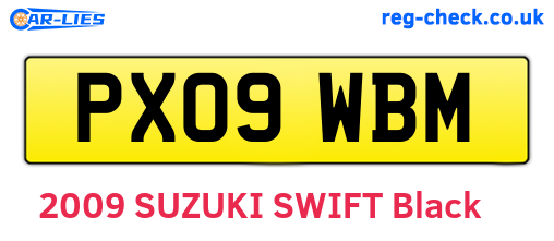 PX09WBM are the vehicle registration plates.