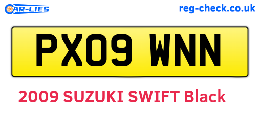 PX09WNN are the vehicle registration plates.