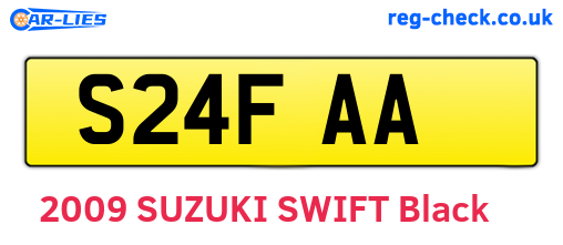 S24FAA are the vehicle registration plates.